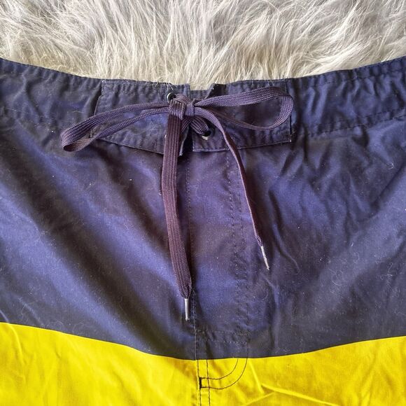 Laguna Shorts Sz XL Blue Yellow Mesh Lined Swimming Trunks Beach Pool Swim - Picture 3 of 9